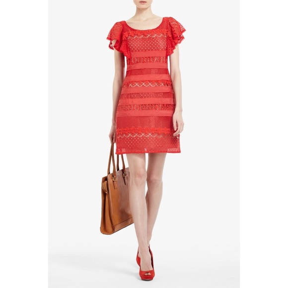 BCBGMaxAzria Dresses & Skirts - BCBG Maxazaria Red Lace Dress